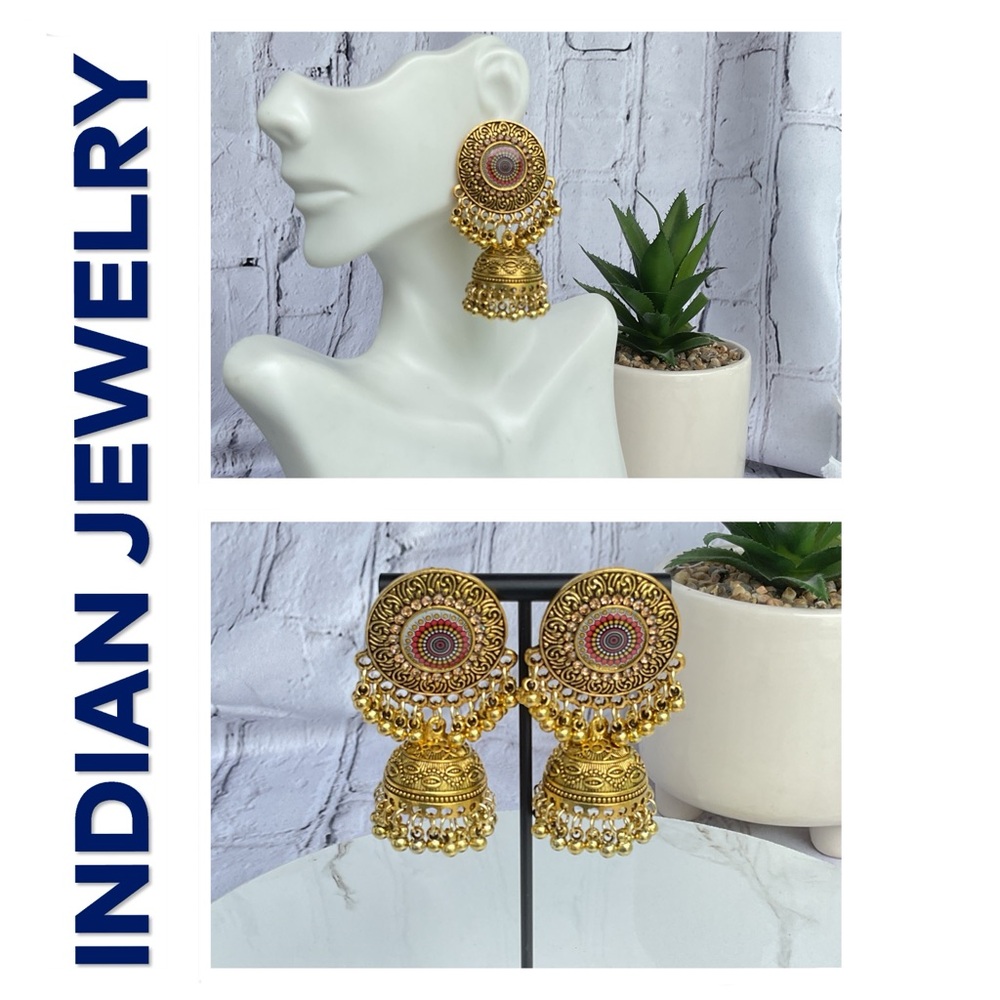 🐘 Indian Tassel Drop Earrings
